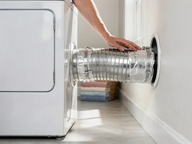 Professional dryer vent hose installation by Margate Dryer Vent Cleaning in Margate