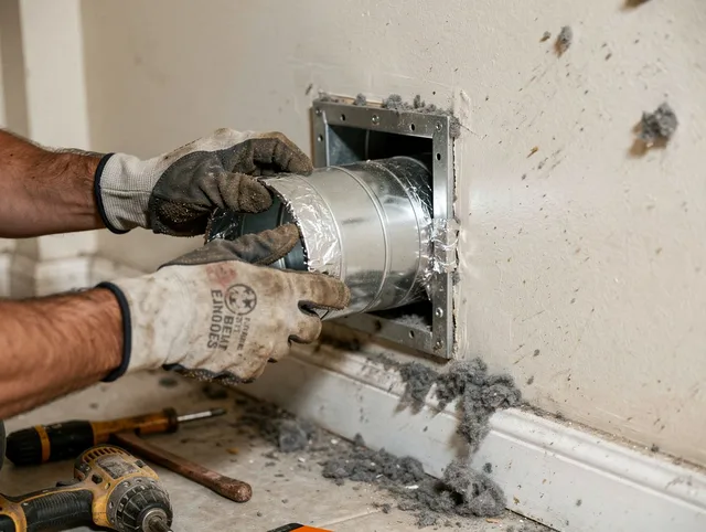 Professional dryer vent repair and installation by Margate Dryer Vent Cleaning in Margate